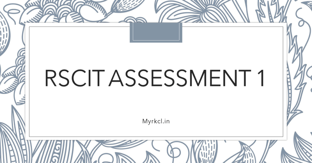 ilearn RSCIT Assessment 1