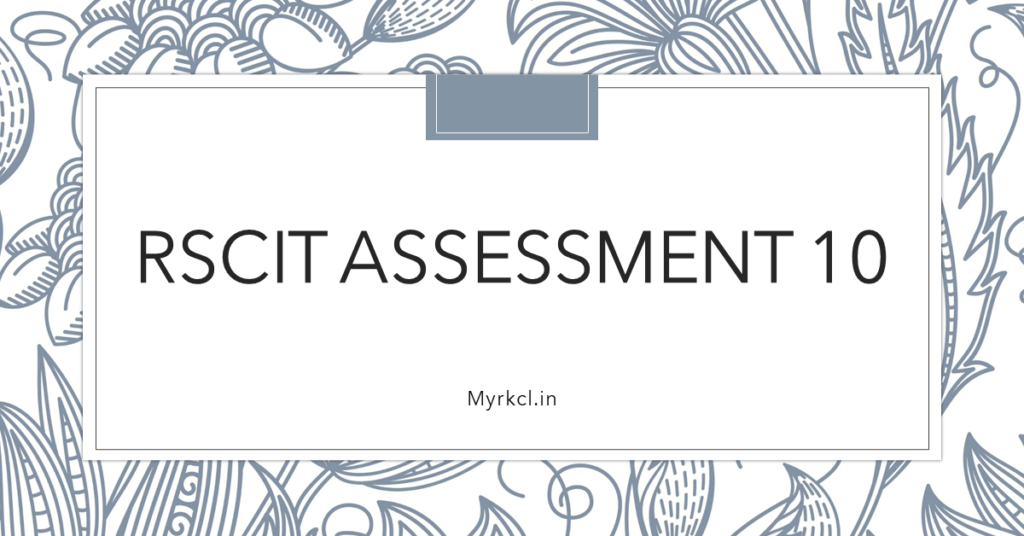 ilearn RSCIT Assessment 10