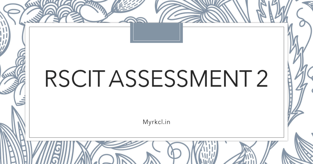 ilearn RSCIT Assessment 2