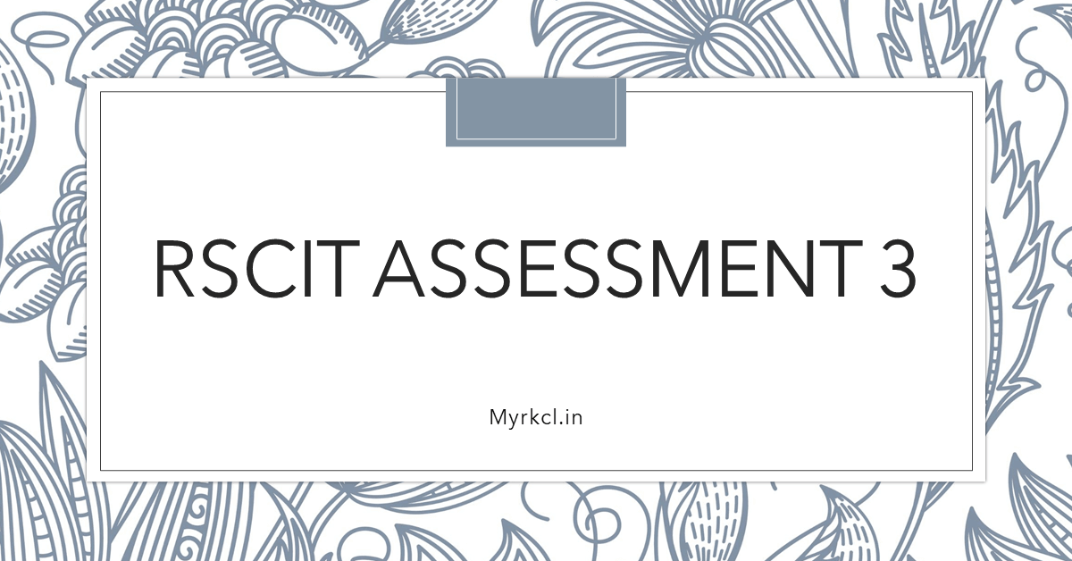 ilearn RSCIT Assessment 3